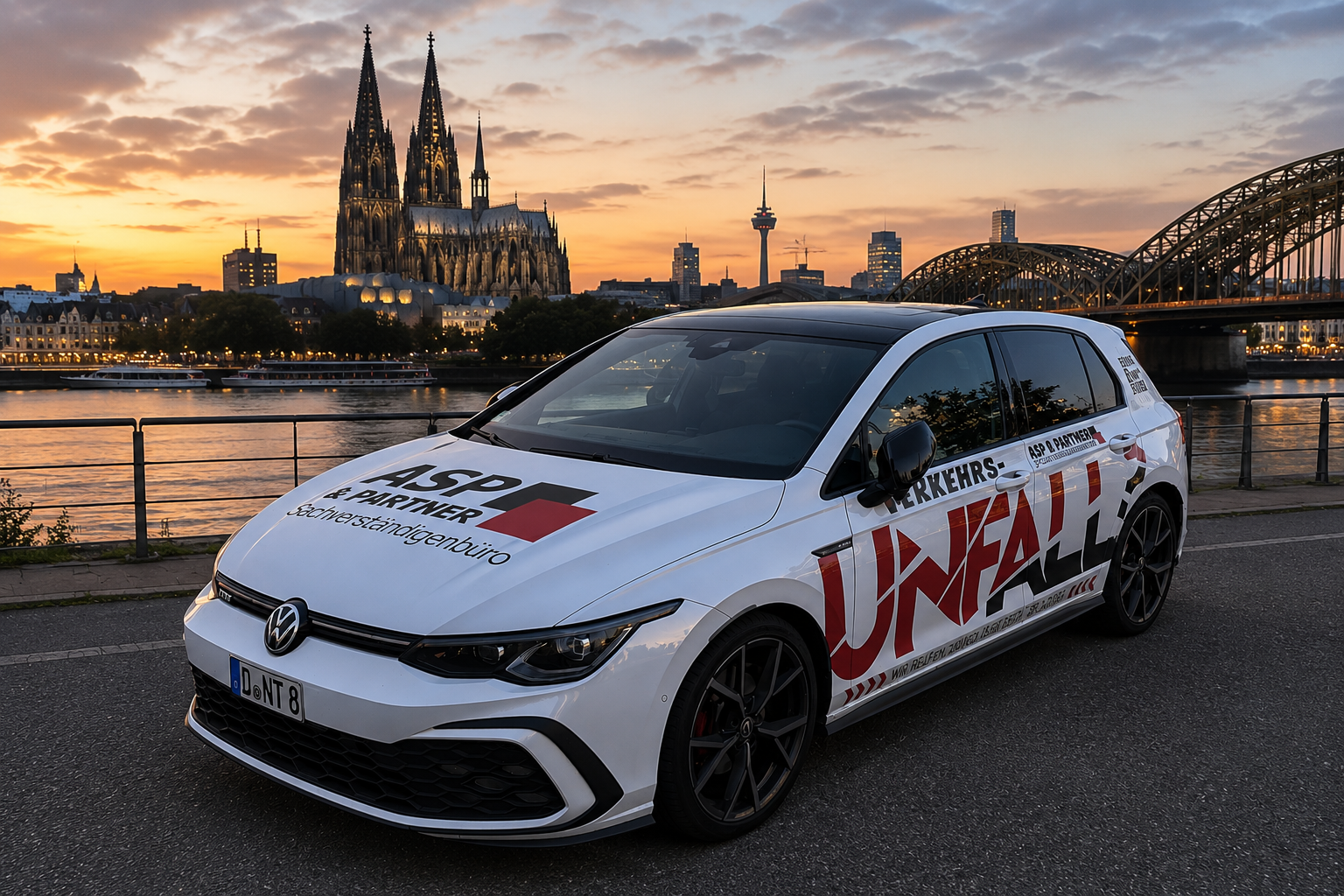 ASP Einsatzfahrzeug vor dem Kölner Dom